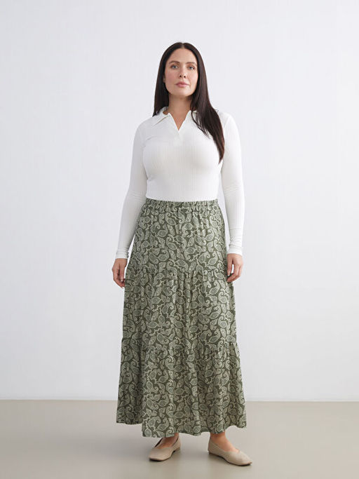 Beli Lastikli Desenli Katkat Etek