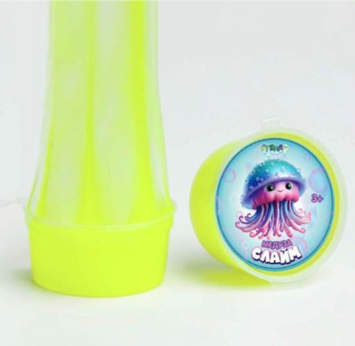 Слайм "Стекло Медуза", желтый неон (50гр)