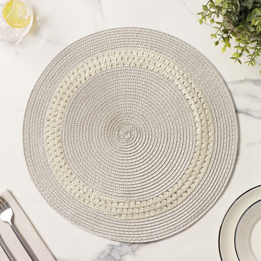 Салфетка сервировочная на стол Доляна Оскар, d=38 см, цвет бежевый  фото 5