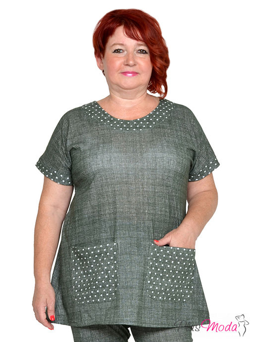 Туника Модель №1957 размеры 44-84 - Plusmoda фото 2