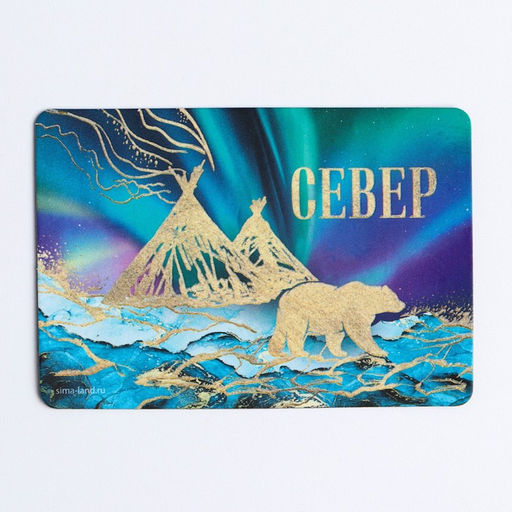 Цена за 3 шт. Магнит флуоресцентный «Север», 8×5.5 см