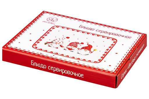 Блюдо прямоугольное 20*15,3*2,2 см Весёлые гномики. - Elan gallery фото 10