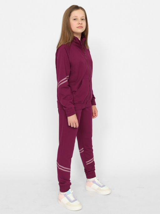 CRB wear/CWJG 90197-24 Костюм для девочки (толстовка, брюки),бордовый/Ex.Cherubino  фото 2