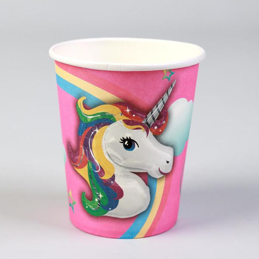 Цена за 4 шт. Стакан бумажный «Единорог», 220 мл, набор 6 шт.