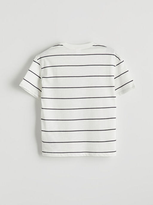 Bisiklet Yaka ?izgili Erkek ?ocuk Ti??rt 2li