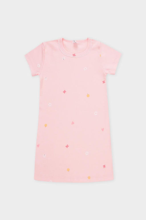 К 1156/бежево-розовый,полянка сорочка ночная для дев