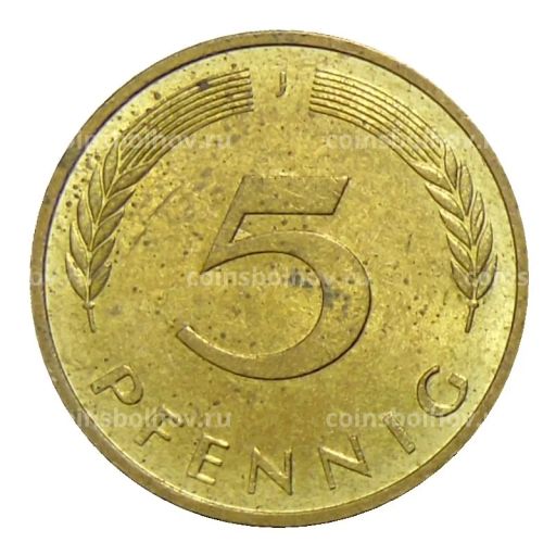 Монета 5 пфеннигов 1980 года J Германия