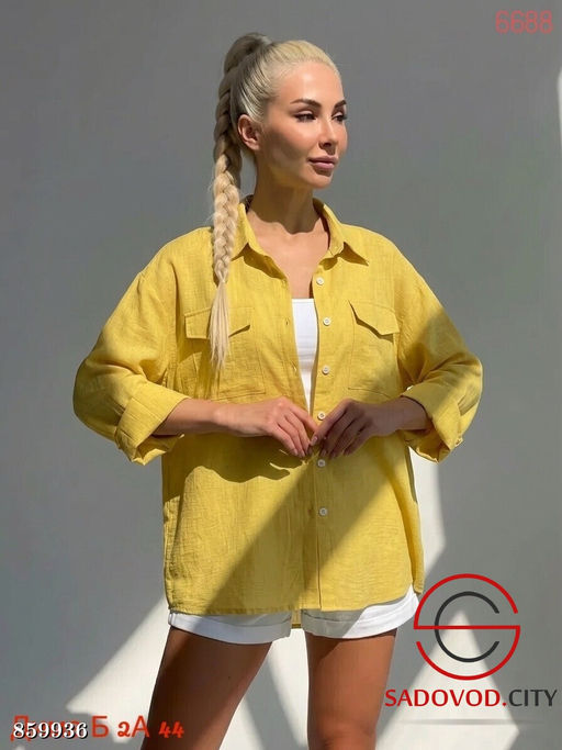 Рубашка женская однотонная - Fiona фото 5