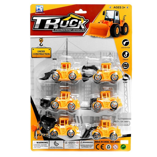 Игровой набор Строительная техника, 6 тракторов - Simaland фото 11