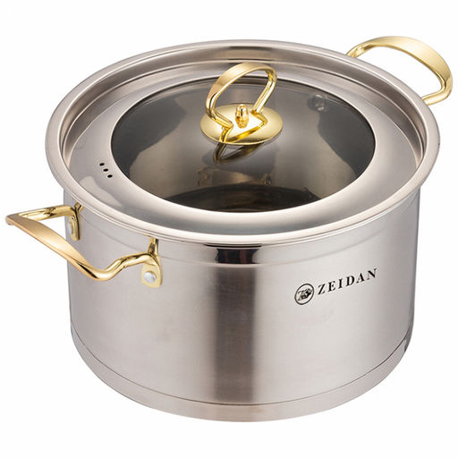 Кастрюля нерж 4,1 л ZEIDAN, ст. крыш арт. Z-501059GOLD ВЫВОД