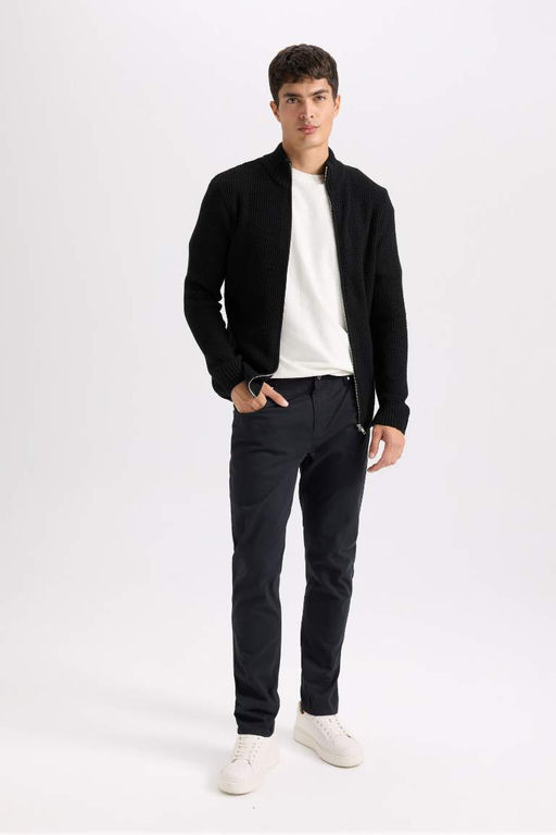 Yazl?k Gabardin Chino Kanvas Pantolon Slim Fit Dar Kesim Dar Paca Cepli - Defacto фото 2