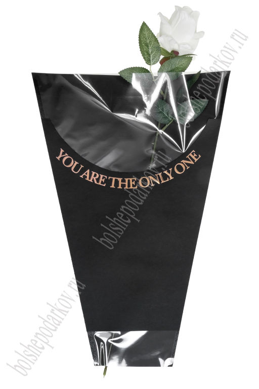 Пакет для цветов 28*11*41 см (10 шт) SF-7909, черный