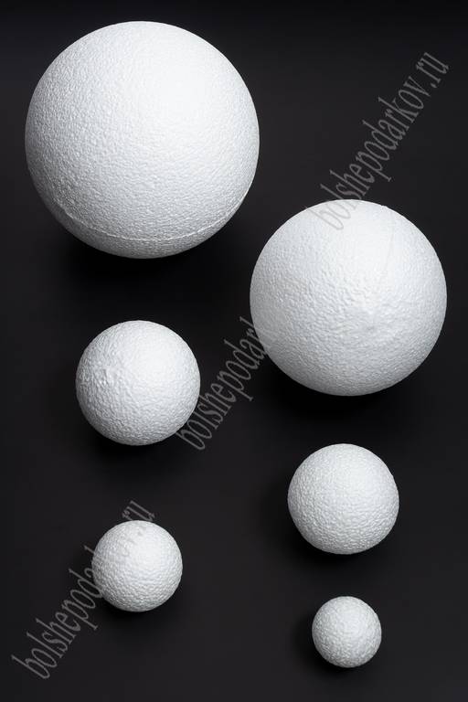 Цена за 20 шт Пенопластовый шар шероховатый 6 см