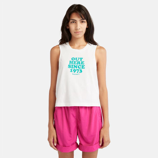 Женские футболки и поло Timberland CELEBRATE TANK TOP белые  фото 4