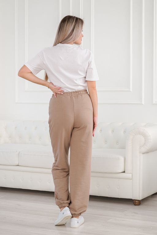 Брюки женские из футера петля Прогулка какао - Амадэль фото 15