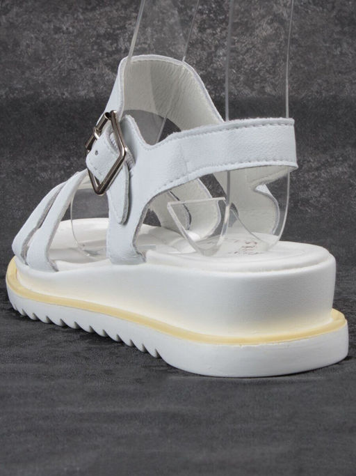 08-PEXL76-1 WHITE Босоножки женские (натуральная кожа)