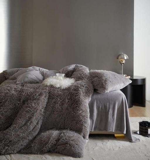 Меховой КПБ Mency Однотонный MMENO004 Евро