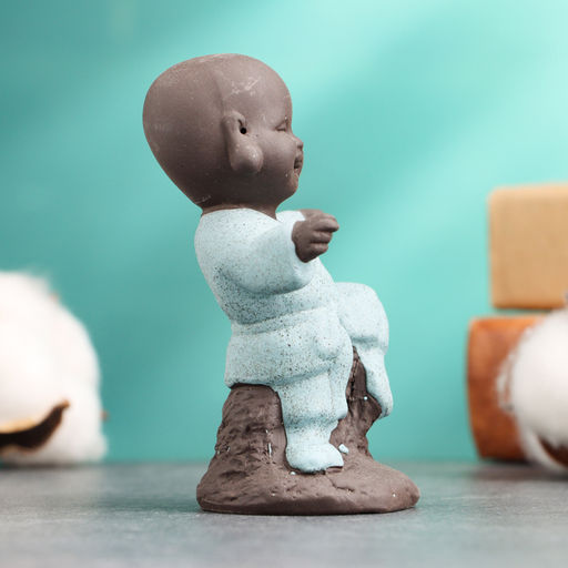 Фигурка керамика TAKE IT EASY «Будда каратист», 7×9 см, голубая