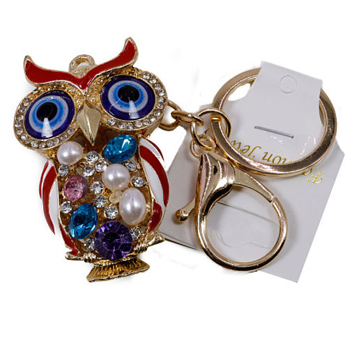 Оберег брелок Сова со стразами символ процветания через мудрость и удачу 13cv - Сандаловый дом фото 5