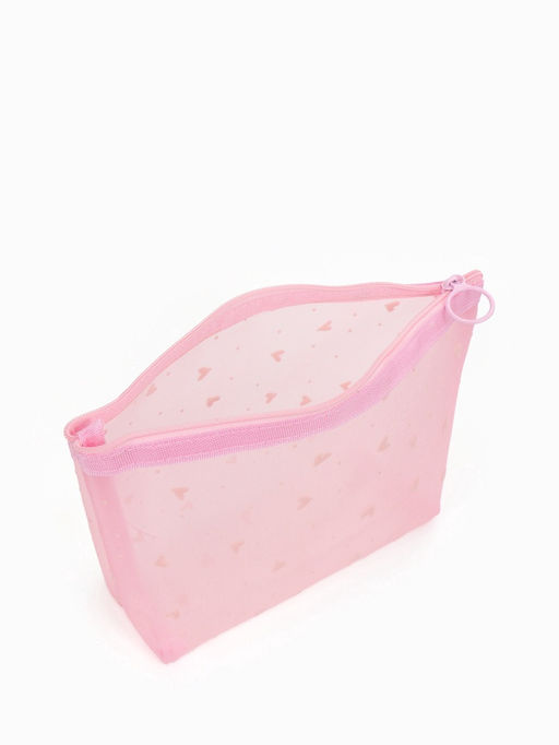 Косметичка женская Little love, с рисунком, на молнии, чёрная