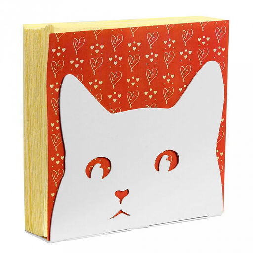 Салфетница металлическая Котофей 12х13,1х9,5см, бежевый (Россия)