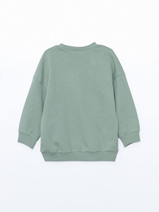 Bisiklet Yaka Uzun Kollu Bask?l? Erkek Bebek Sweatshirt - Waikiki фото 3