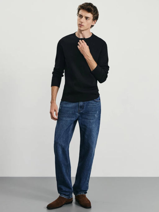 Джинсы straight с эффектом destroyed / Zarina