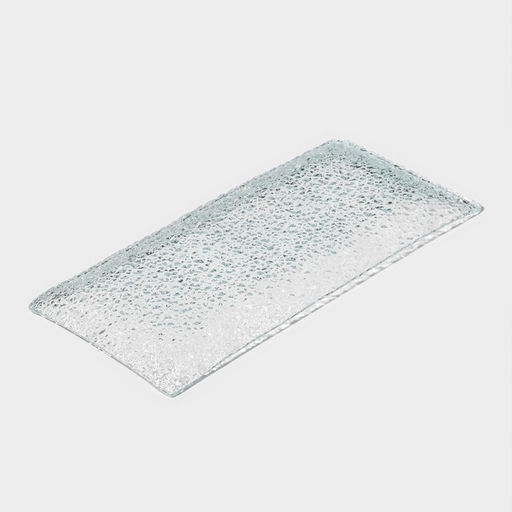 Блюдо стеклянное сервировочное Доляна «Акцент», 19.5×9.5×1.5 см, прямоугольное, прозрачное