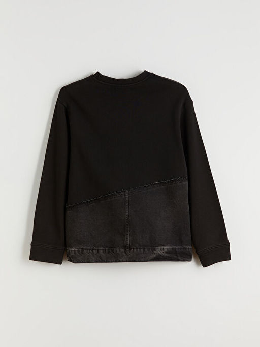 Bisiklet Yaka Oversize Kad?n Sweatshirt