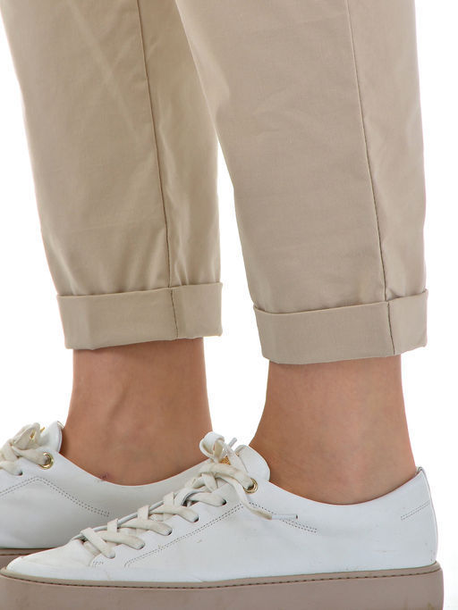 Хлопковые комфортные брюки резинка по поясу  ЦВЕТ БЕЛЫЙ! - А+б коллекция фото 7