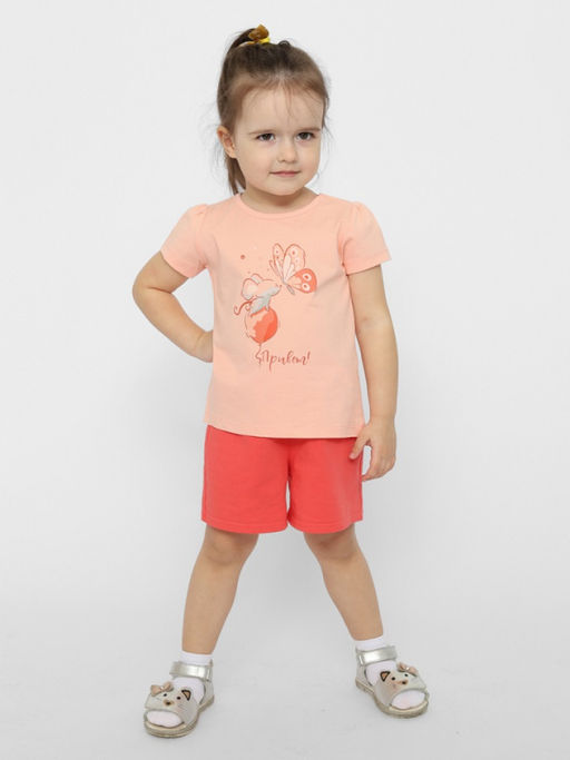 CRB wear/CSBG 63573-47-376 Футболка для девочки,персиковый/Ex.Cherubino