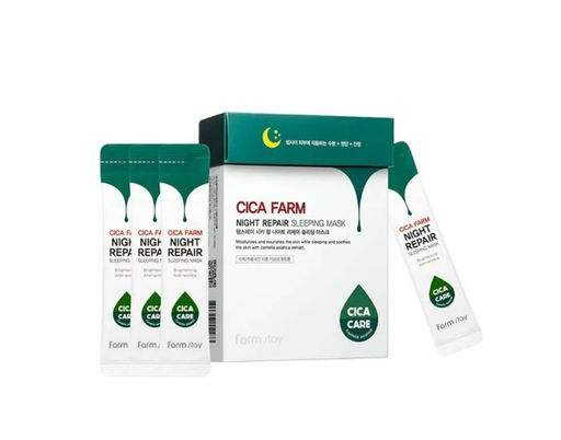 Маска ночная в саше с центеллой азиатской Cica Farm Night Repair Sleeping Mask 4 мл*20 шт