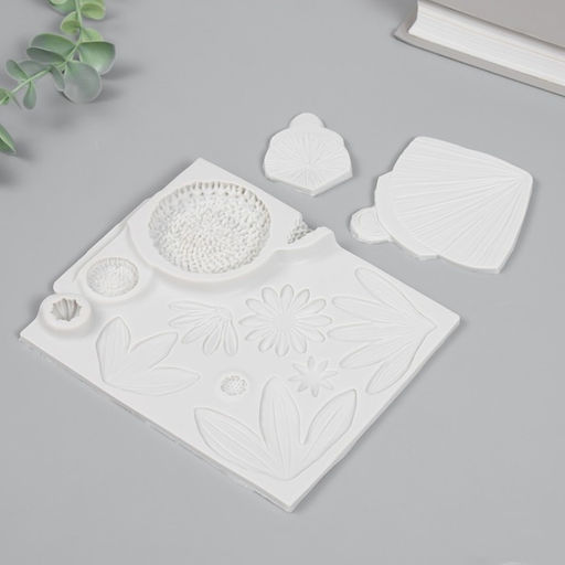 Молд силикононовый «Цветочный», набор 3 части