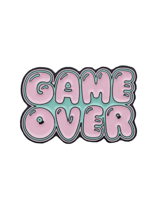 Металлический значок Game over 3*1,9 см