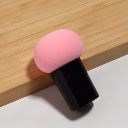 Цена за 2 шт. Спонж для макияжа с ручкой «Стик», d=4.1×3 см, в футляре, чёрный, розовый