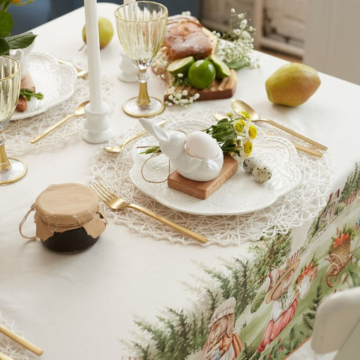 Скатерть «Этель. Кроличья ферма», 149×110 см, 100% хлопок, саржа 190 г/м²