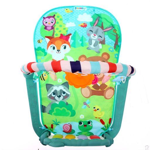 Музыкальный развивающий коврик Милые зверята, русское озвучивание, цвет голубой - Zabiaka фото 5