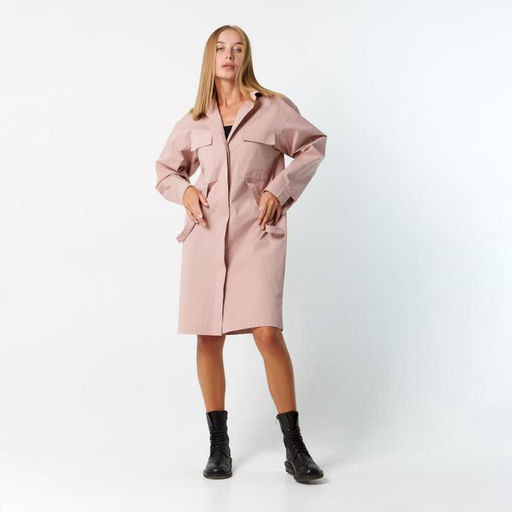 Платье женское короткое с карманами MIST, розовое, размер 44-46