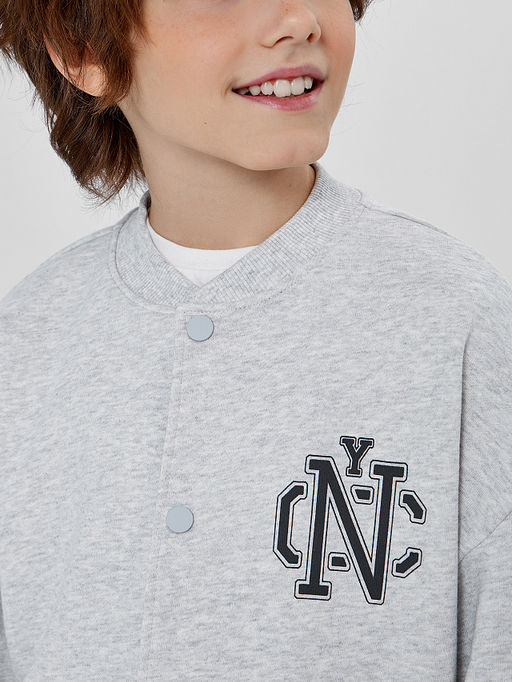 Толстовка для мальчика серая с печатью - Mark formelle фото 4