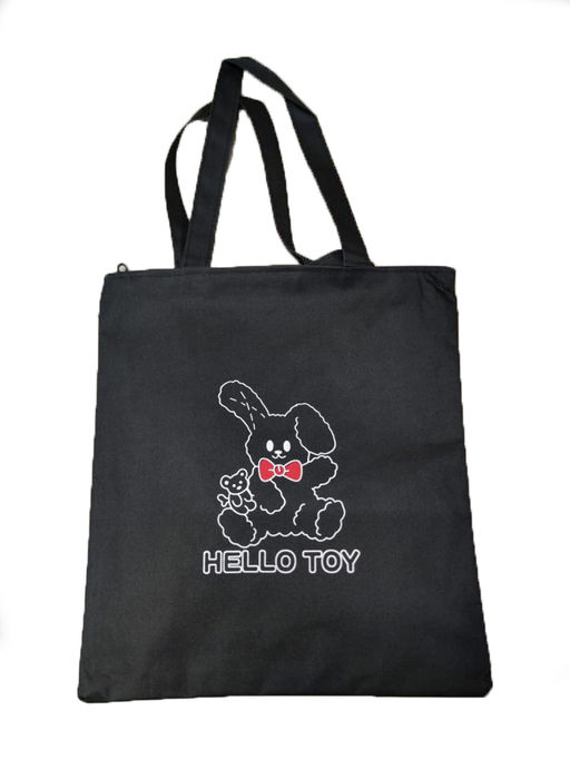 Сумка шоппер черная с цветными принтами в ассортименте - Storyland фото 10