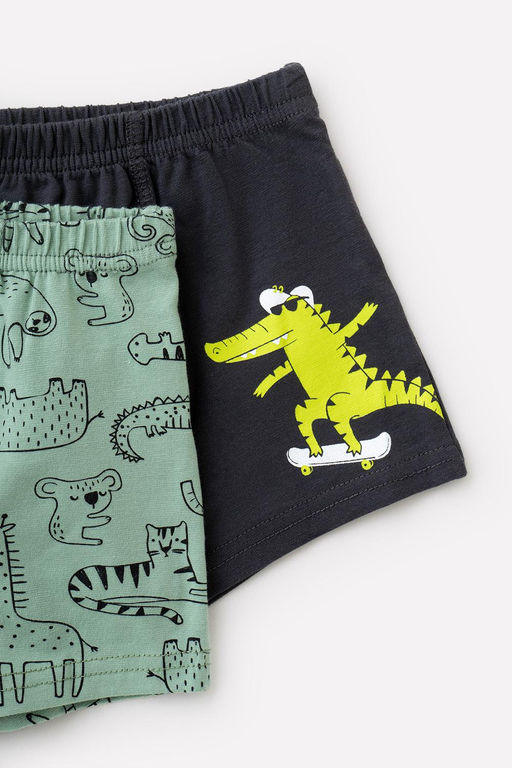 К 1912-2уп/тем.серый,пыльная мята,зоопарк Ал набор трусы для мал - Crockid фото 2