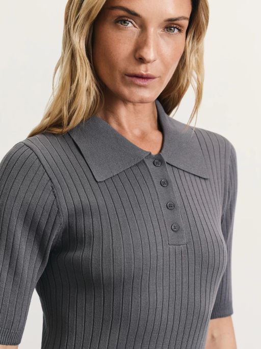 Вязаное платье поло из вискозы / Zarina  фото 6