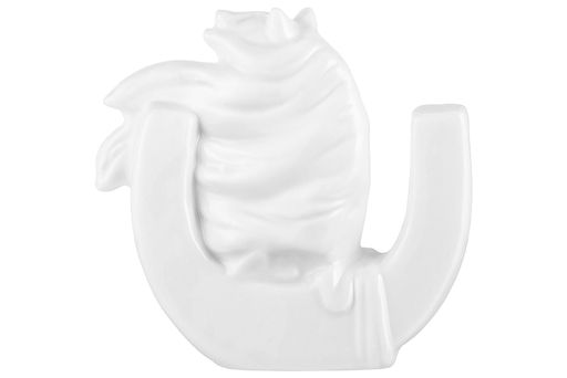 Фигурка декоративная 9*3*8,5 см Лошадь и подкова белая с золотом, фарфор - Elan gallery фото 4