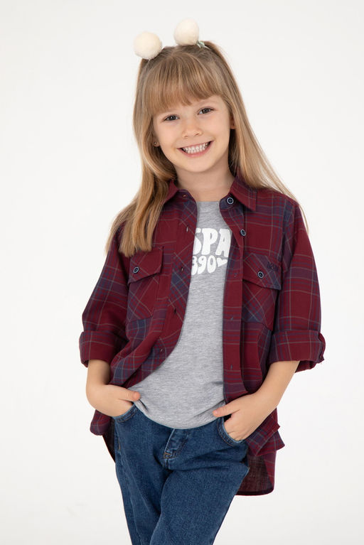 Скидка на рубашку с длинным рубашкой для девочек