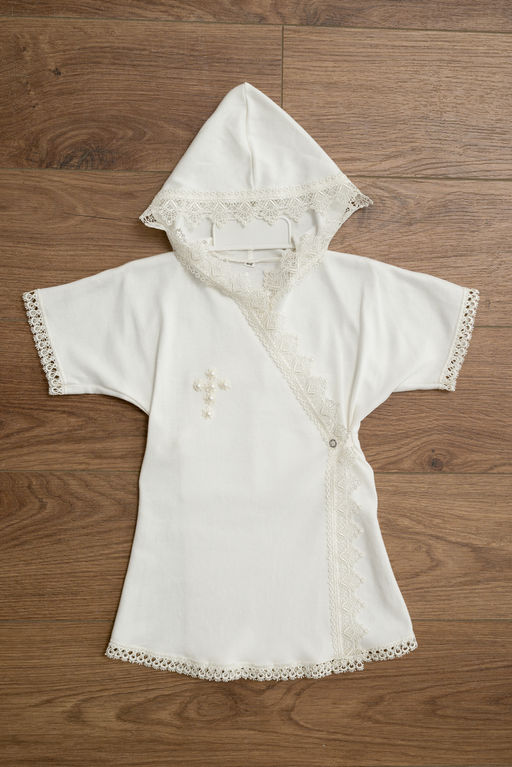 Набор крестильный из интерлока жемчуг - Амадэль фото 2