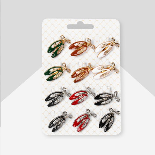 Цена за 12 шт. Брошь «Пуанты с бантиком», МИКС