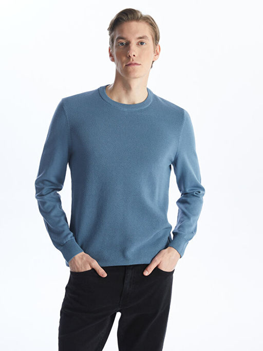 Bisiklet Yaka Erkek Triko Kazak