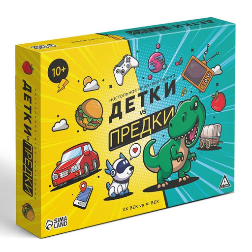 Настольная игра-викторина «Детки vs предки», 180 карт, игровое поле, 10+
