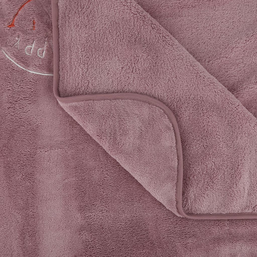 Полотенце из микрофибры "Счастливчик" 70х140см, полиэстер 100%, с вышивкой "Be happy", сиреневый (Китай)