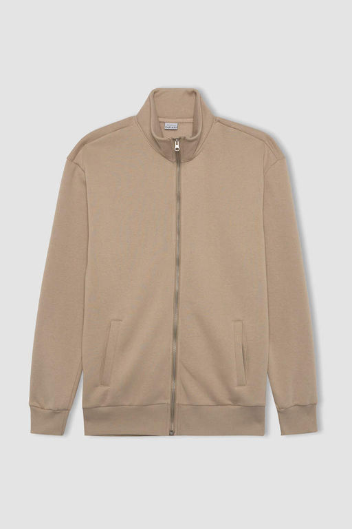 Толстовка Comfort Fit с воротником-стойкой на молнии - Defacto фото 8